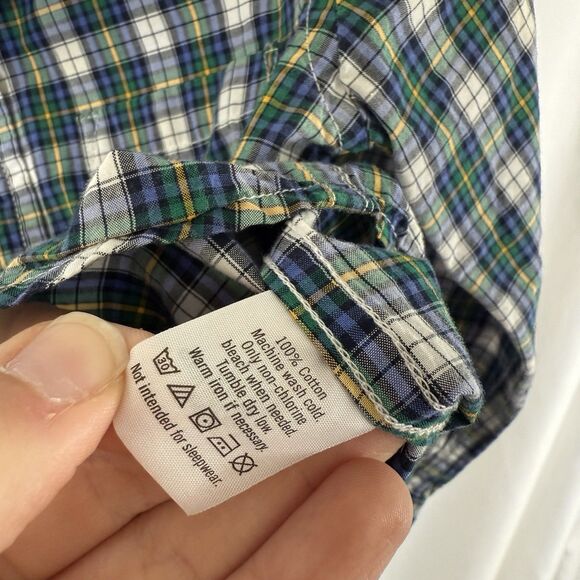 Jaine & Jack Shirt Toddler Boy 2T Blue Green Plaid Long Sleeve Button Up - Picture 6 of 7